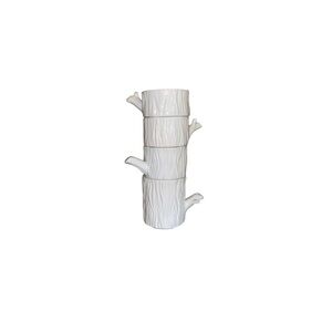 Unbranded White Tree Trunk Stacking Measuring Cups